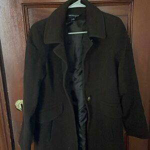 Chocolate brown long Wool coat